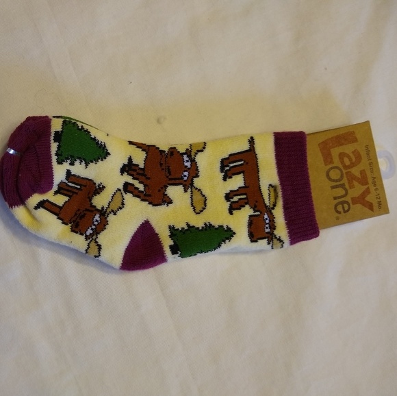 Lazy One Girls Moose Socks - Picture 1 of 2